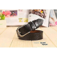 (115CM, JV127-black) Women's Needle Buckle Belt - 5 Colors, Cutout Fashion Belt for Women