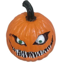 (B)With Moving Eyes, Eye Squint Decorations Resin Artificial Pumpkins