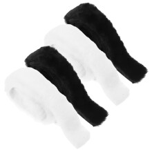 4St Kleurrijke Nep Bont Strip Voor Handwerk En Kleding Decor