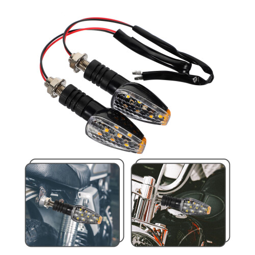 2Stk Blinker Schwarz ABS, Dualseitig, Einfach Einzubauen 2