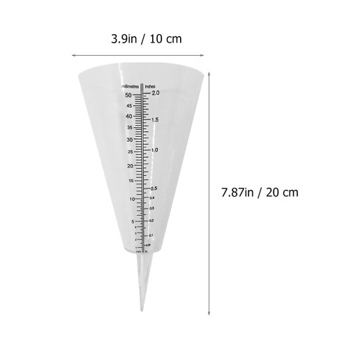 2Stück Transparenter Regenmesser Für Gartenkontrolle 1