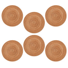 6St Coaster Isolierte Tasse Topfhalter Rattan