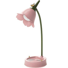 (Pink)Desk Lamp For Children, Bedside Lamp Touch Dimmable with 3 Brightness Levels, 360 Flexible Gooseneck Bedside Lamp For Reading, Learning