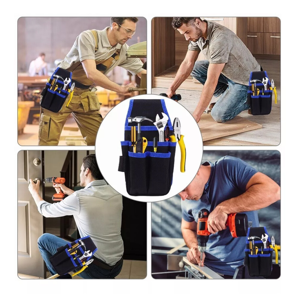 Multifunctional Oxford Electrician Tool Bag, Blue, 26X13cm 4271353880533