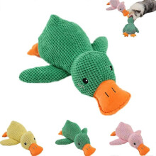 (Green)Dog Calming Duck, Dog Calming Toy, Quack-quack Dog Toy,cute No Stuffing With Soft Squeaker, Quacking Toy, Durable Squeaky Dog Toy