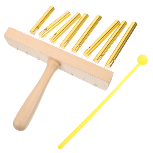 Percussieinstrument Voor Kinderen Tafelklok Windbel Goud
