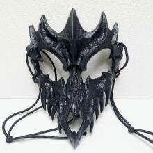 (Dragon God (Black))Secondary Yuan Face Mask God Fork Dog Man Mask Performance Cos Up Props