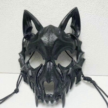 (Wolf (Black))Secondary Yuan Face Mask God Fork Dog Man Mask Performance Cos Up Props