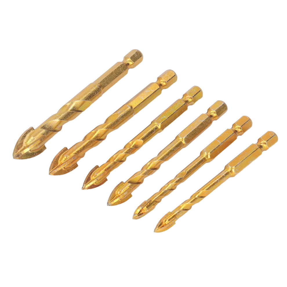 6Pcs Cross Spearhead Carbide Drill Bits For Ceramic Glass Marble 8751353881236