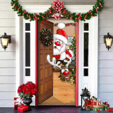 (5) 2025 2024 Christmas Front Door Decoration, Forros De Puertas Navideos