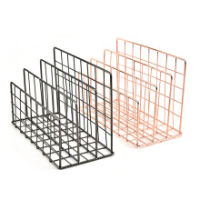 1Pc Metal Desktop Makeup Organizer Rose Gold Storage Container