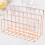 1Pc Metal Desktop Makeup Organizer Rose Gold Storage Container 9