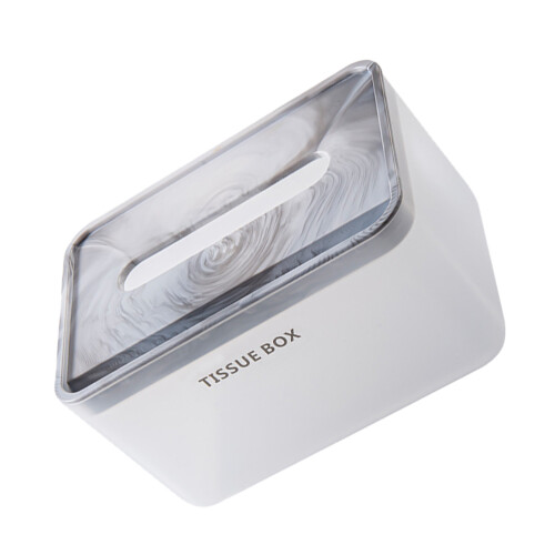 1St Decoratieve Marmer Tissue Container Met Mobiel Rek, Kunststof