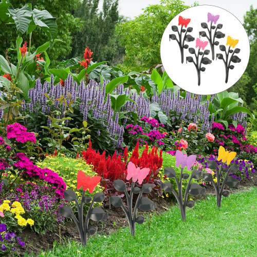 4 Kunststoffblumen Für Gartenzäune 1