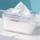 1St Decoratieve Marmer Tissue Container Met Mobiel Rek, Kunststof 6