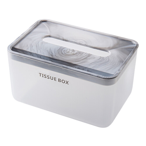1St Decoratieve Marmer Tissue Container Met Mobiel Rek, Kunststof 1