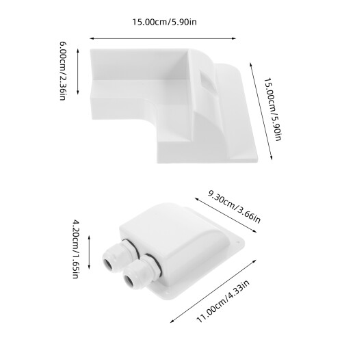 Outdoor Solar Bracket Kit Steunen Set Aansluitdoos Wit ABS 1