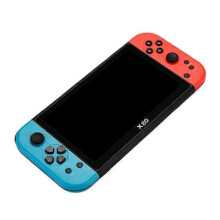 (Red Blue)X80 7.0 Inch Hd Screen Handheld Game Console 20000 Games Video Game Console