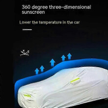 (monolayer black)For Cayenne Outdoor Car Covers Cover Sunshade Waterproof Dustproof Exterior Car Cover