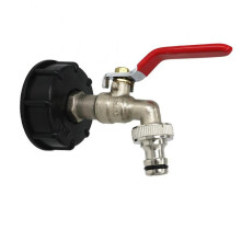 (C)IBC Faucet Tote Tank Drain Adapter Threaded Cap Garden Hose Connector 1/2 Inch Hose Faucet Replacement