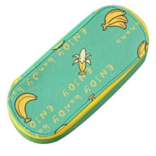 (Banana) PU Leather Pencil Case Fashion Fruits Zipper Pen Pouch Cosmetic Storage Bag 2025