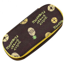 (Pineapple) PU Leather Pencil Case Fashion Fruits Zipper Pen Pouch Cosmetic Storage Bag 2025