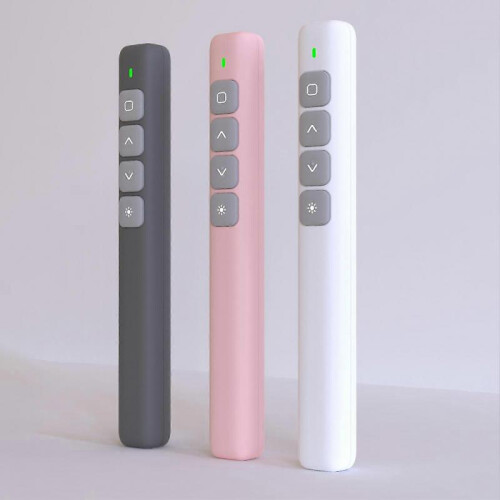 (Grey)Fiauli B3 Presentation Cliker Wireless Long-distance Control Two-pole Switch Multipurpose PPT Presenter for Win 7 2025 2