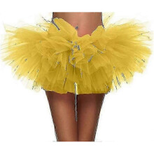(Light yellow) Adult Tutu Skirt, Tulle Tutus compatible with Women, Teens Ballet Skirts Classic 5 Layers