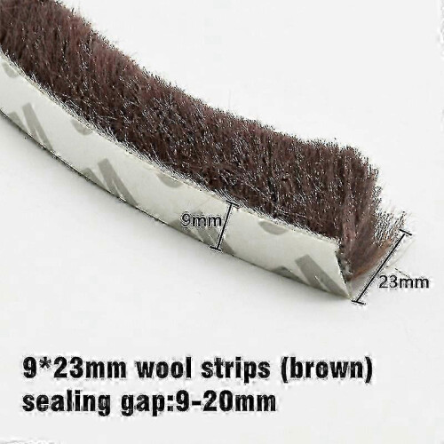(9x23 brown)5m Stripping Brush Strip Sliding Sealing Strip 2025