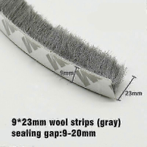 (9x23 gray)5m Stripping Brush Strip Sliding Sealing Strip 2025