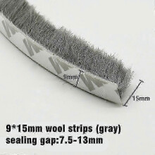 (9x15 gray) 5m Stripping Brush Strip Sliding Sealing Strip 2025