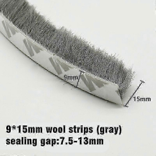 (9x15 gray)5m Stripping Brush Strip Sliding Sealing Strip 2025