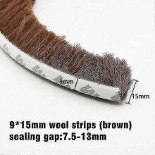 (9x15 brown) 5m Stripping Brush Strip Sliding Sealing Strip 2025