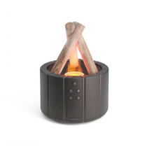 (black) Flame Diffuser Humidifier With Flame Colors, New 2025