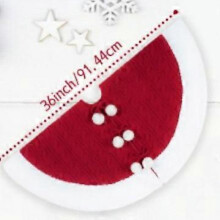 (Diameter 92CM/36 inches) White Pom Pom Knitted Christmas Tree Skirt Home Decor 62cm 92cm 122cm Diameter Gift for Holiday Party