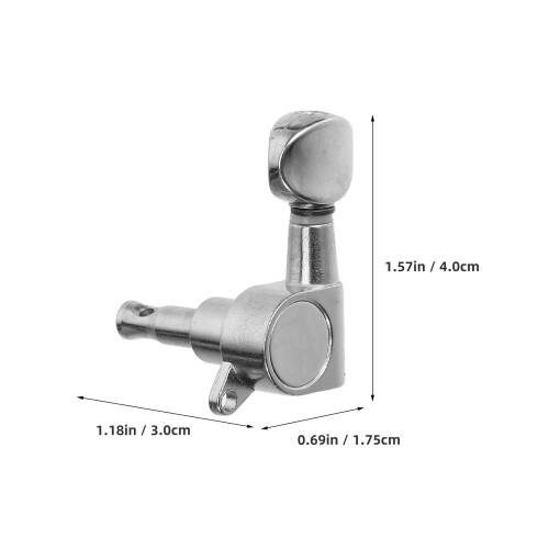 4Pièces Accessoires Ukulélé Professionnels Métal Argent 2