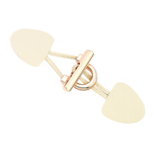 1Paio Fibbia Beige in PU Per Rifiniture E Sostituzione