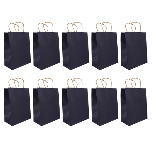 10St Rechteckige Papiertüten Mit Griffen 27X8,3 2