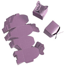 (Purple) Set of 100 Butterfly Small Gift Party Favors Boxes Delicate Butterfly Candy Boxes for Party Treats and Gifts White