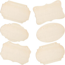6Stk Ungebeizte Holz Hängende Schilder Diy Bretter