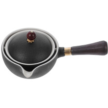 1Pc Ceramic Tea Pot Stainless Steel Filter for Home Use Black