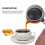 1Pc Ceramic Tea Pot Stainless Steel Filter for Home Use Black 10