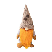 (Yellow mens model) Coffee Gnome Doll Plushs Coffee Dwarfs with Knitted Hat Doll Coffee Doll Figure Perfect for Coffee Enthusiasts Toy