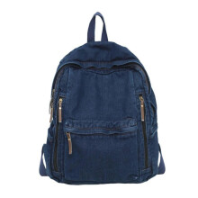 (Deep Blue) Vintage Denims Backpack with Double Straps Convenient Travel Bag Fashion Schoolbag Casual Shoulder Bag Birthday Gift light blue