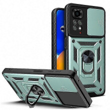 (Redmi Note 11 Pro 4G, green) Magnetic Slide Camera Lens Protector Case for Redmi Note 11 Pro 5G/11/11S with Armor Back Cover