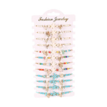 (BZ2060) Set of 12 Unique Handmade Bracelet Soft Bracelet Fashion Wristband Woven Bracelet Alloy Texture for Various Occasions