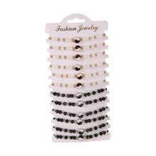 (BZ2053) Set of 12 Unique Handmade Bracelet Soft Bracelet Fashion Wristband Woven Bracelet Alloy Texture for Various Occasions
