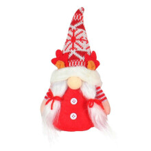 (braid doll) Soft and Exquisite Knitted Christmas Decoration Nordic Style Snowflake Antler Faceless Doll Christmas Decor Doll