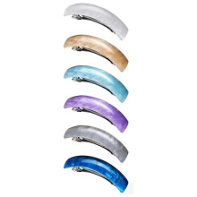 (Blue style) Elegant Hair Clip Ponytail Barrette Sweet Flat Clip Hairpin Christmas Elegant Hair Clip for Bunches Black model 1
