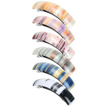 (Vertical pattern) Elegant Hair Clip Ponytail Barrette Sweet Flat Clip Hairpin Christmas Elegant Hair Clip for Bunches Black model 1